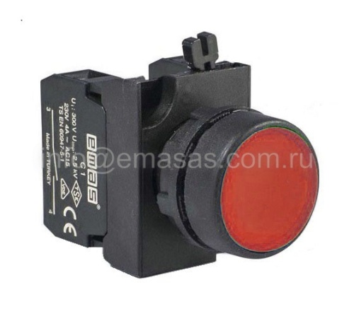Кнопка нажимная круглая красная CP202DК (2НЗ) | код CP202DK | EMAS Кнопка нажимная круглая красная CP202DК (2НЗ) | код CP202DK | EMAS