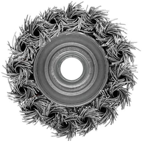 Корщетка-чашка, гайка М14, стальная витая проволока 65 мм, блистер | код 39096 | FIT фото 5