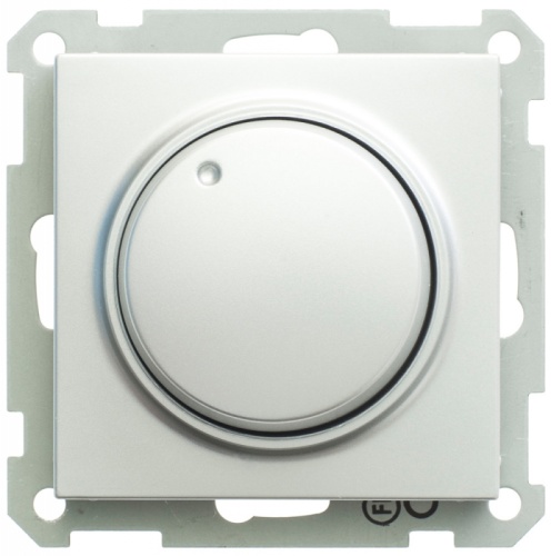 W59 СВЕТОРЕГУЛЯТОР (диммер) поворотный 400Вт 230В механизм МАТОВЫЙ ХРОМ | код SR-5S3-5-86 | Systeme Electric