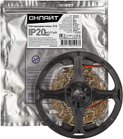 Лента светодиодная 80 953 OLS-2835Y60-4.8-IP20-12V (уп.5м) ОНЛАЙТ 80953