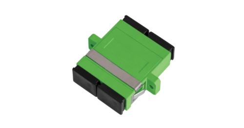 Адаптер NIKOMAX волоконно-оптический, соединительный, одномодовый, SC/APC-SC/APC, двойной, пластиковый, зеленый, уп-ка 2шт. | код NMF-OA2SM-SCA-SCA-2 | NIKOMAX