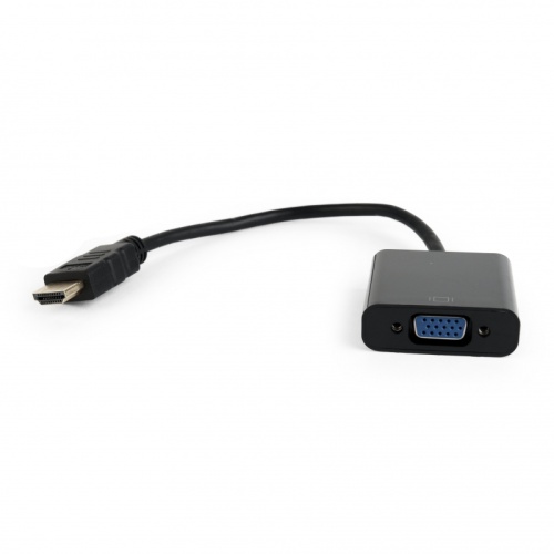 Переходник HDMI -> VGA Cablexpert A-HDMI-VGA-04, 19M/15F, длина 15см | код A-HDMI-VGA-04 | Cablexpert