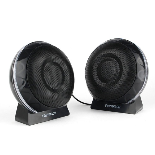 Акустическая система 2.0 Гарнизон GSP-150, черный, 6 Вт, FTB-динамики, материал- пластик, USB - питание | код GSP-150 | Гарнизон
