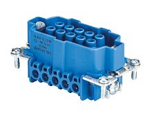 Розеточная контактная вставка взрывозащищенного разъема REVOS Ex, Size 10, винтовая фиксация, с защитой провода, 10 полюсов + РЕ, 90 V, до 16 A, материал контактов: медный сплав, тип покрытия контактов: олово | код 72.300.1053.9 | Wieland С