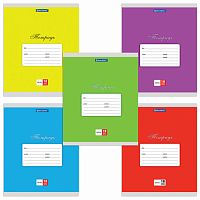 Тетрадь 18 л. BRAUBERG КЛАССИКА, клетка, обложка картон, АССОРТИ (5 видов), 401991 | код 401991 | BRAUBERG