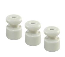 Керамический изолятор для ретро провода белый (10шт) TDM | код SQ2802-0017 | TDM