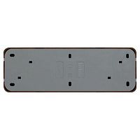 Розетка Intro Quadro 2-208-10 с заземлением четырёхместная 4х2P+E, 16А-250В, IP20, ОУ, венге | код Б0053842 | ЭРА