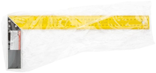 Угольник столярный 400мм желт. КУРС 19385