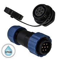 Разъём герметичный SZC21 7P-M-FB, 7 контактов | код 106713 | SZC