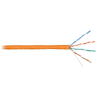 Кабель U/UTP 4 пары, Кат.5e, одножильный, медный, 0,50мм, внутренний, LSZH, оранжевый, 100м (NKL 4101C-OR) | код ЭКО34608 | NIKOMAX