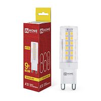 Лампа светодиодная LED-JCD 9Вт 230В G9 3000К 860Лм IN HOME | код 4690612059037 | IN HOME