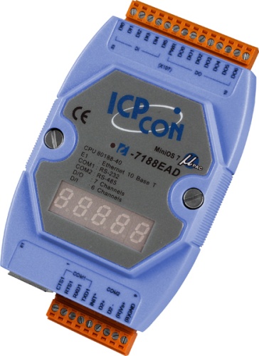 I-7188EAD CR Embedded Internet / Ethernet Controller with one Ethernet port, one RS-232 port, One RS- | код 00-05001151 | ICP DAS