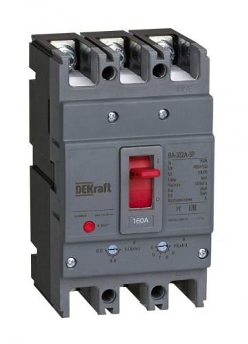 Выключатель автоматический 3п 63А 35кА ВА-332А | код. 28104DEK | DEKraft Выключатель автоматический 3п 63А 35кА ВА-332А | код. 28104DEK | DEKraft