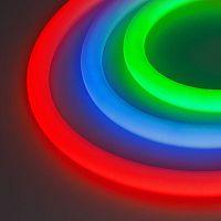 Лента герметичная MOONLIGHT-BLACK-TOP-G280-D25mm 24V RGB 360deg (14.4 W/m, IP65, 3m, wire x1) (Arlight, Вывод прямой, 3 года) | код 47040 | Arlight