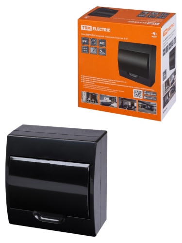 Бокс ЩРН-П-8 модулей навесной пластик IP41, Антрацит TDM | код SQ0901-0902 | TDM Бокс ЩРН-П-8 модулей навесной пластик IP41, Антрацит TDM | код SQ0901-0902 | TDM