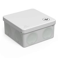 Коробка уравнивания потенциалов (КУП) 60-0300-У для прямого монтажа двухкомпонентная безгалогенная (HF) 100х100х50 (66шт/кор) Промрукав | код 60-0300-У | ПРОМРУКАВ