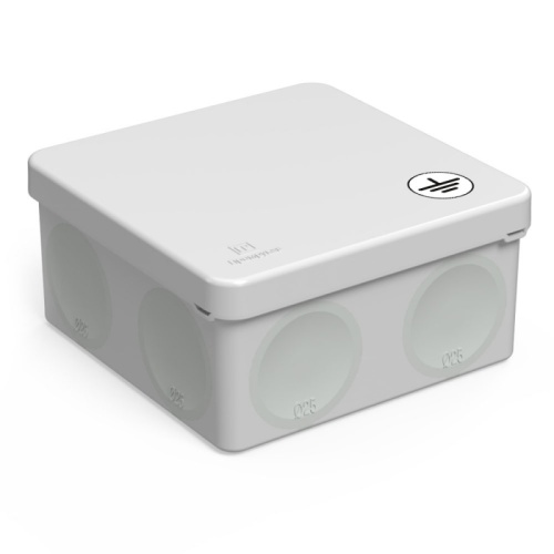 Коробка уравнивания потенциалов (КУП) 60-0300-У для прямого монтажа двухкомпонентная безгалогенная (HF) 100х100х50 (66шт/кор) Промрукав | код 60-0300-У | ПРОМРУКАВ