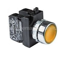 Кнопка с подсветкой-светодиод желтая CM182DS (1НО+1НЗ) | код CM182DS | EMAS