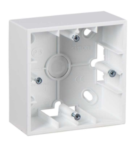 15 Коробка для наружного монтажа на 1 пост белый | код 1590751-030 | Simon 15 Коробка для наружного монтажа на 1 пост белый | код 1590751-030 | Simon