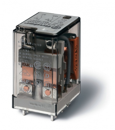 Миниатюрное универсальное электромеханическое реле, монтаж на печатную плату, 2CO 10A, контакты AgCdO, катушка 6В АC, степень защиты RTI, опции: нет | код 551280062000 | FINDER Миниатюрное универсальное электромеханическое реле, монтаж на печатную плату, 2CO 10A, контакты AgCdO, катушка 6В АC, степень защиты RTI, опции: нет | код 551280062000 | FINDER