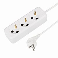 Удлинитель 3 гнезда 5 м 3х1.0 мм кв с/з белый REXANT (Сделано в России) | код 11-2301 | REXANT