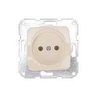 DEA Розетка 1-ая керамика б/з с/у 10А мех. Беж KRANZ | код KR-78-0244 | KRANZ