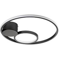 Люстра потолочная светодиодная диммируемая SNELLO с ДУ 3 режима D450х70мм 60Вт 2700К/4200К/6400К 10кв.м черн. Ritter 51655 6