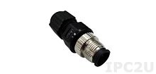 Разъем M12A-8PMM-IP67 M12 D-coded connector, quickon type, 8-pin male, IP67-rated | код 00-06079591 | MOXA