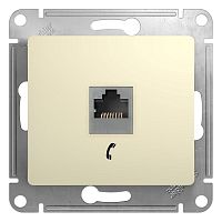 Розетка телефонная 1xRJ11 GLOSSA, бежевый | код. GSL000281T | Schneider Electric