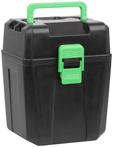 Уровень лазерный самоуспокаивающийся, зеленые лучи, горизонталь + 4 вертикали, диапазон 20 м, Li-Ion аккум., 2 уровня яркости, без треноги, коробка | код 18635 | FIT фото 4