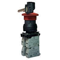 Выключатель Briswik КЕ 212/1м красный 4но+0нз Гриб Ключ с фикс IP66 УХЛ2 10А | код aZ-PV-6Ai-0241 | Briswik