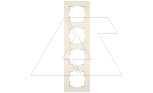 Rita - Рамка 4 поста, вертикальный монтаж, белая | код 2220-800-2401 | Mutlusan
