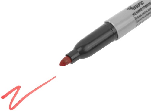 Маркер строительный перманентный, красный | код 4383 | FIT фото 4