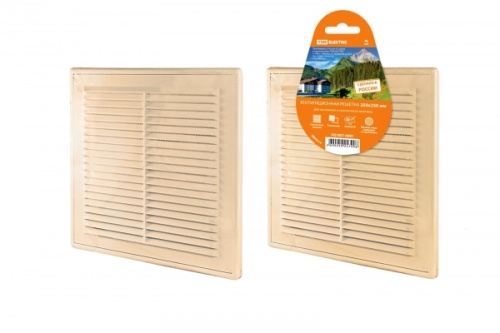 Решетка разъемная с москитной сеткой, 250х250 ЭКО (беж.) TDM | код SQ1807-0081 | TDM