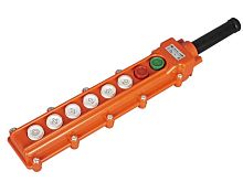 Пульт кнопочный ПКТ-63ПС. кнопки Пуск с фикс. Стоп. вверх. вниз. влево. вправо. вперед. назад IP54 HLT | код 084-12-06 | HLT