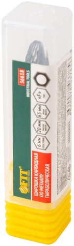 Шарошка карбидная, штифт 6 мм, тип ''F'', параболическая 10х20х65 мм | код 36618 | FIT фото 3