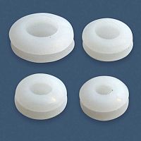 Втулка проходная RUICHI 4х10х6х5.5х1.5 белая, резина EPDM | код 103910 | Ruichi