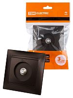 Розетка SAT (F-разъем) 0-2400МГц шоколад Лама TDM | код SQ1815-0521 | TDM