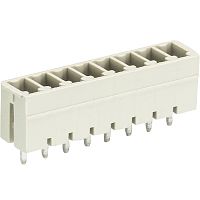 Вилочный разъем, вертикальный, на плату, шаг 3,81 мм, 12 полюсов, фиксация на плате пайкой, 250V, 8А, без маркировки, цвет: серый, серия 8813 S G | код 25.626.1253.0 | Wieland
