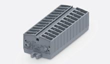 254110 Клемма TB 1-1 на DIN рейку с фикс. фланцами в сборе, 10 конт., сеч 2.5мм2, сер., шт | код 254110 | SUPU