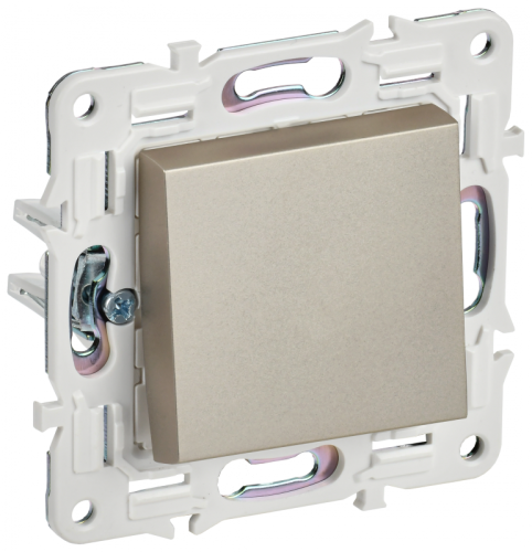 SKANDY Выключ. 1-кл. кнопоч. 10А SK-V14Sh шамп. IEK | код SK-V17-0-10-K37 | IEK