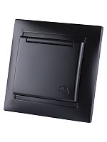 Розетка 2П+З 16А 250В IP44 с защ. шт. с крышкой графит Лама TDM | код SQ1815-0614 | TDM