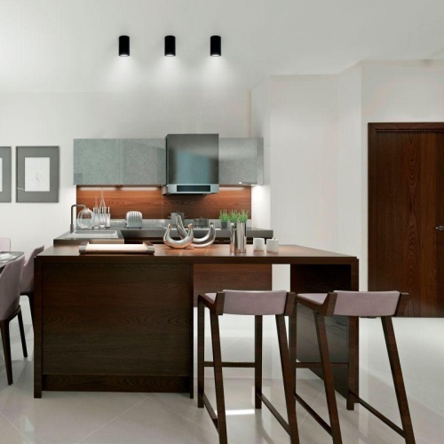 Светильник Basic накладной под лампу GU10 черн. GAUSS HD061 фото 2