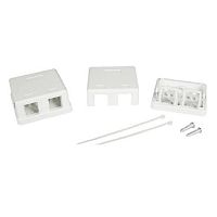 Универсальная розетка, 2 порта для модулей Keystone | код RNW2WH | DKC