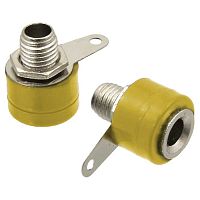 Гнездо RUICHI 10-0061 AL желтый, монтаж на панель | код 96024 | Ruichi