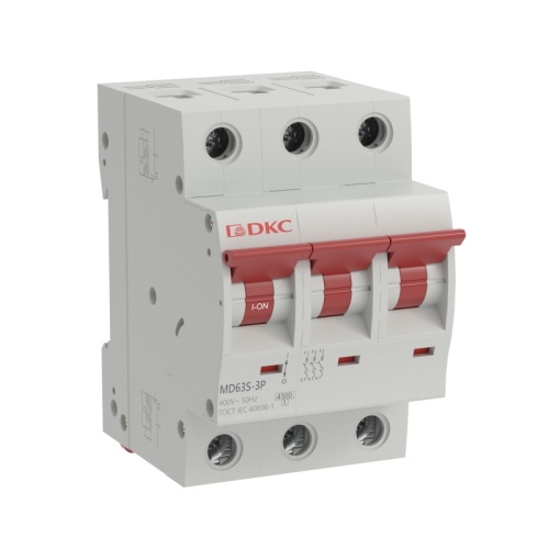 Автоматический выключатель модульный YON max типа MD63S, 4,5кА, 3 полюса, хар-ка B, 3А | код MD63S-3PB3 | DKC Автоматический выключатель модульный YON max типа MD63S, 4,5кА, 3 полюса, хар-ка B, 3А | код MD63S-3PB3 | DKC