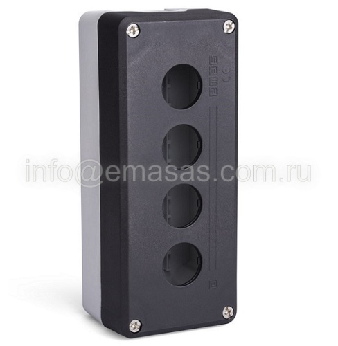 Корпус пост 4-кнопочный черно-серый | код P4BOS | EMAS Корпус пост 4-кнопочный черно-серый | код P4BOS | EMAS