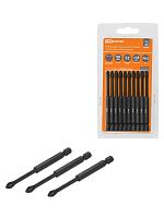 Набор бит PH2x90, односторонних, сталь S2, Е 1/4, намагниченные, торсионные, 10 шт., «Алмаз» TDM | код SQ1019-0448 | TDM