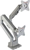 Кронштейн для мониторов Arm Media LCD-T36 серебристый 15-34 макс.9кг настольный поворот и наклон верт.перемещ. | код 1958819 | ARM MEDIA