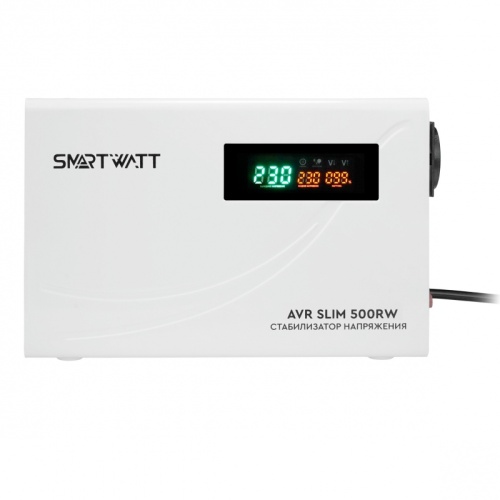 Настенный стабилизатор напряжения SMARTWATT AVR SLIM 500RW | код 4512020310002 | SMARTWATT